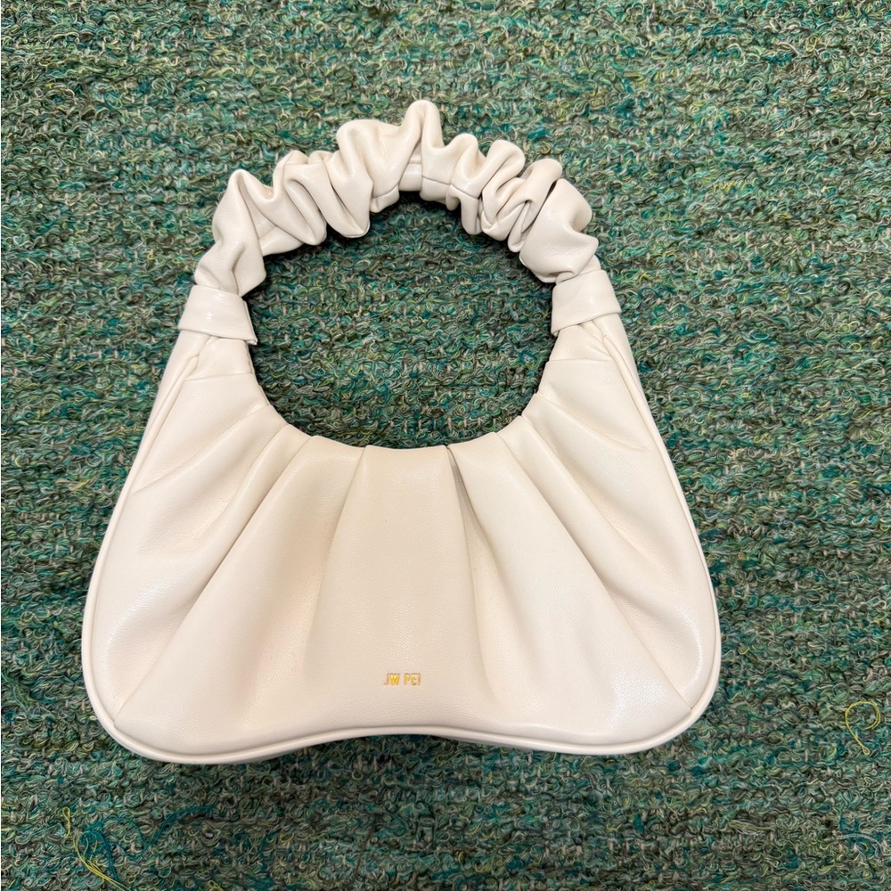 JW PEI Cream Gabbi Hobo Ruched-Top Shoulder Bag